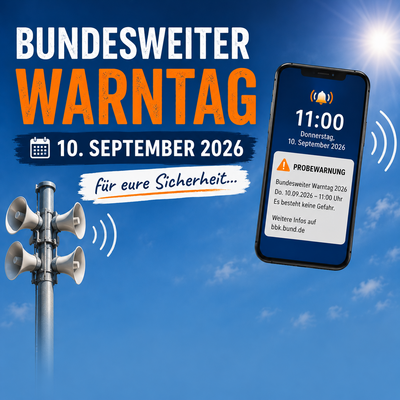 Bild vergr&ouml;&szlig;ern: Bundesweiter Warntag am 10. September 2026